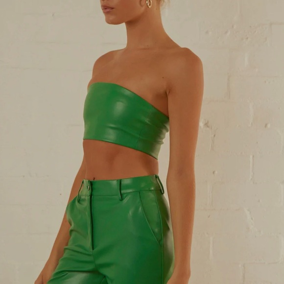 Peppermayo / Late Night Dance Crop Top Jade Green Size 2 - Picture 2 of 5